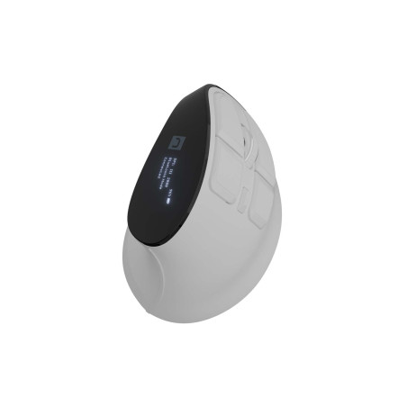 Vertikálna bezdrôtová myš Natec EUPHONIE PRO/Vertikálna/Blue Sense/Pre pravákov/4 000 DPI/USB+BT/Biela
