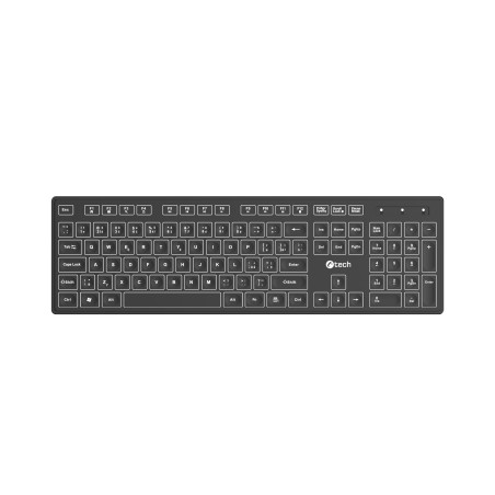 Klávesnica C-TECH KB-201-BL, nízkoprofilová,