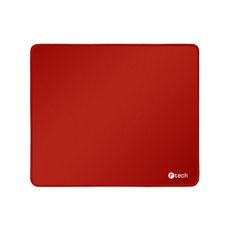 Podložka pod myš C-TECH MP-01, červená, 320x270x4mm, obšité okraje