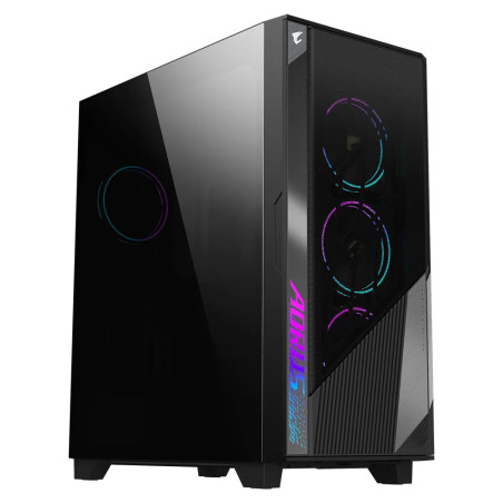 GIGABYTE AORUS C500/Midi Tower/Transpar./Čierna
