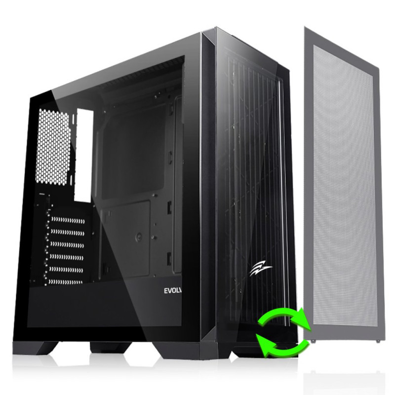 EVOLVEO Ptero Q2/Micro ATX/Transpar./Čierna