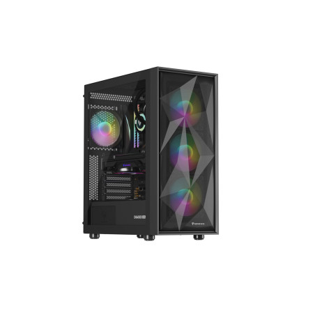 Počítačová skriňa Genesis DIAXID 605 ARGB/Midi Tower/Transpar./Čierna
