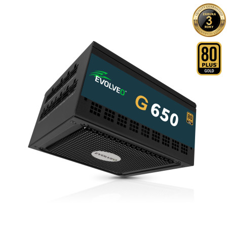 EVOLVEO G650, zdroj 650W, ATX3.1, 14cm, aPFC, 80 + GOLD, 3YRW
