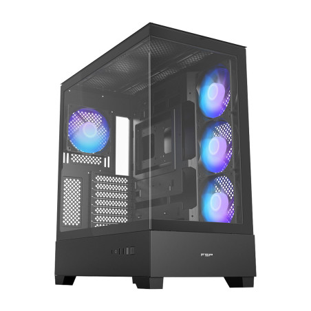 FSP M370-BA/Midi Tower/Transpar./Čierna