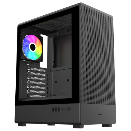 FSP M221-BA/Midi Tower/Transpar./Čierna
