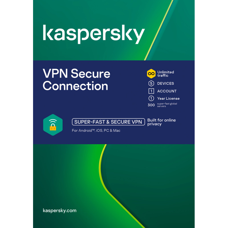 ESD Kaspersky VPN Secure Connection 5x 1 užívateľ 1 rok