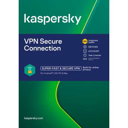 ESD Kaspersky VPN Secure Connection 5x 1 užívateľ 1 rok