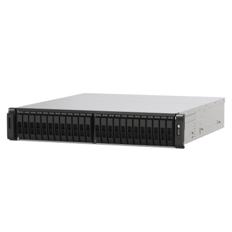 QNAP TS-h2490FU-7302P-128G (EPYC 3,3 GHz, ZFS, 128 GB ECC RAM, 24 x 2,5'' U.2, 2 x 2,5 GbE, 4 x 25 GbE)
