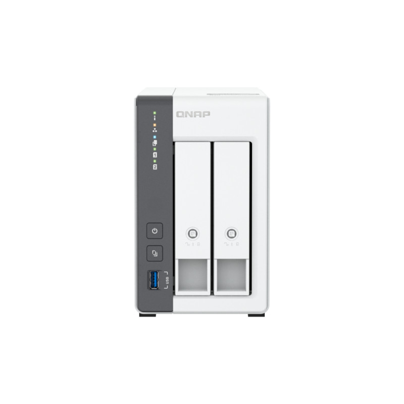 QNAP TS-216G (4core 2,0 GHz + NPU, 4 GB RAM, 2x SATA, 1x GbE, 1x 2,5 GbE, 2x USB 2.0, 1x USB 3.2)