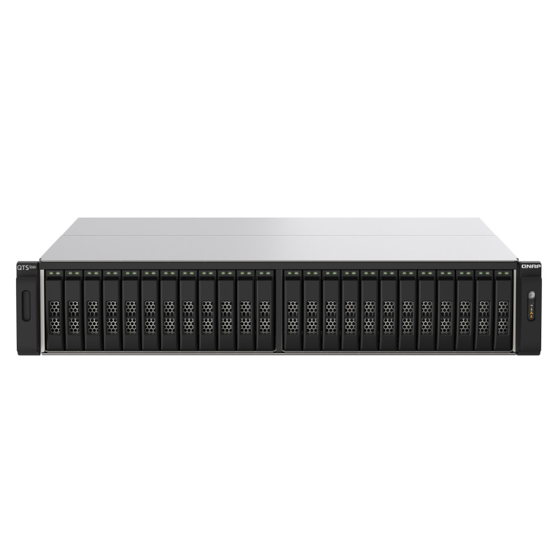 QNAP TS-h2490FU-7302P-64G (AMD EPYC, ZFS, 64GB ECC RAM, 24x 2,5'' U.2, 2x 2,5GbE, 4x 25Gb SFP28)