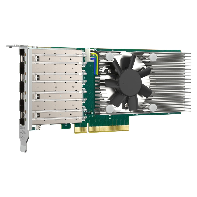 QNAP QXG-10G4SF-BCM, 4x10GbE SFP+, PCIe 4.0 x8