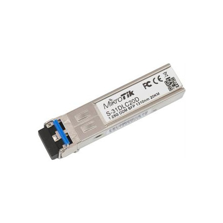 MikroTik SFP modul S-31DLC20D, SM, 20km, 1.25G, 2x LC