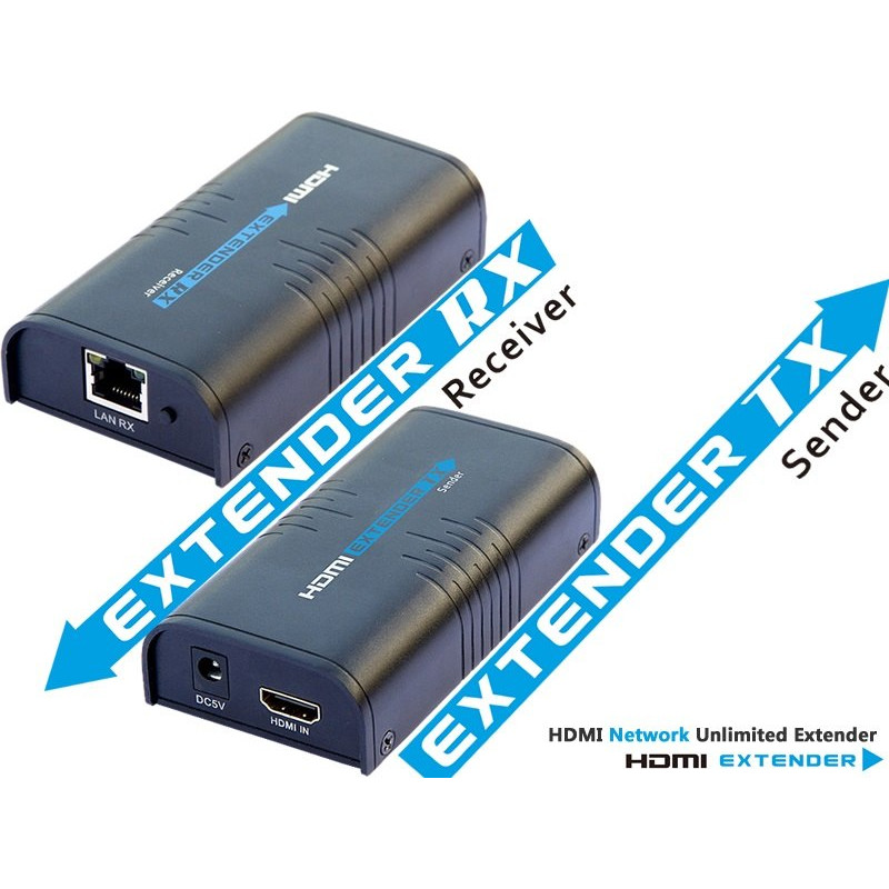 PremiumCord HDMI extender na 120m cez LAN, over IP