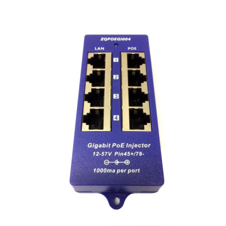 Gigabitový tienený 4-portový PoE panel