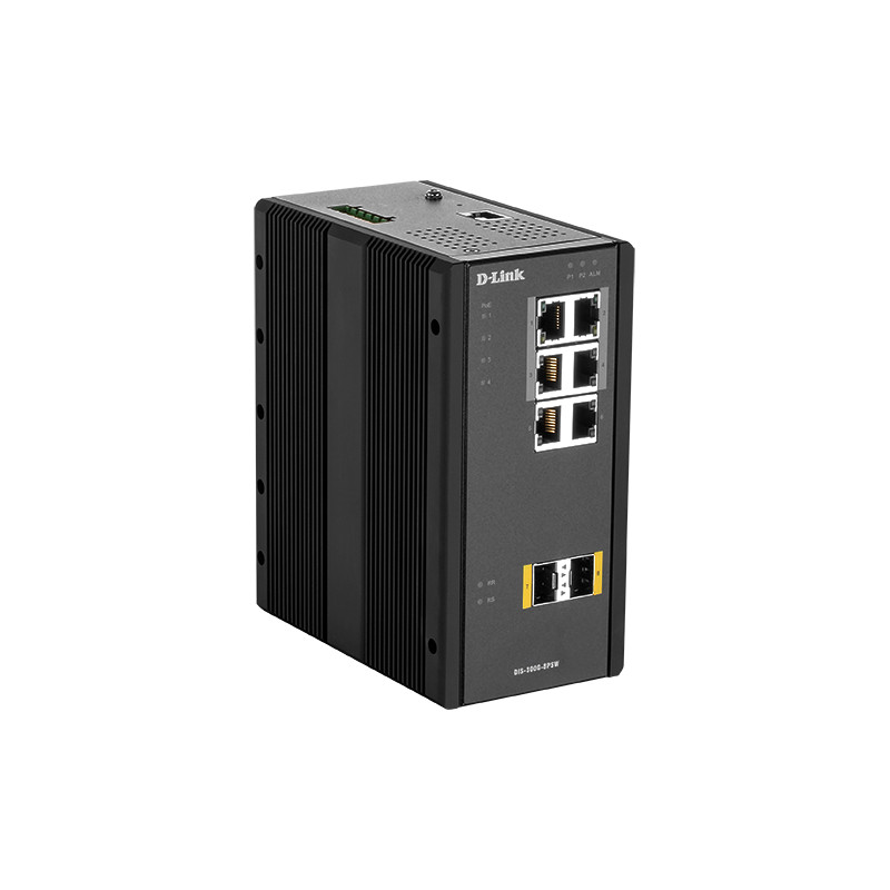 D-Link DIS-300G-8PSW Industrial Gigabit Managed PoE Switch with SFP slots