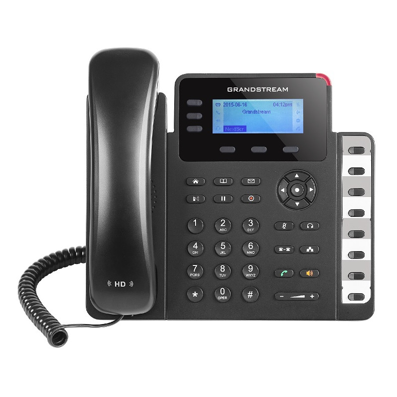 Grandstream GXP1630, 2,95'' LCD podsv. displej, 3 SIP účty, 3 prog. hr., 8 BLF, dual Gbit port, PoE