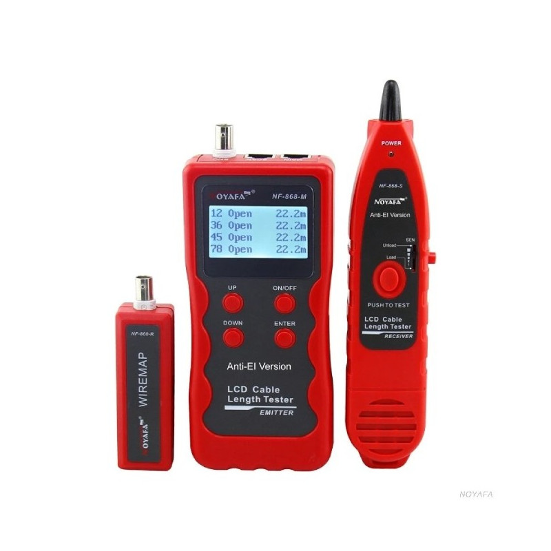 W-Star Tester káblov UTP WSNF868 detektor káblov, RJ45, RJ11, RJ12, BNC a USB