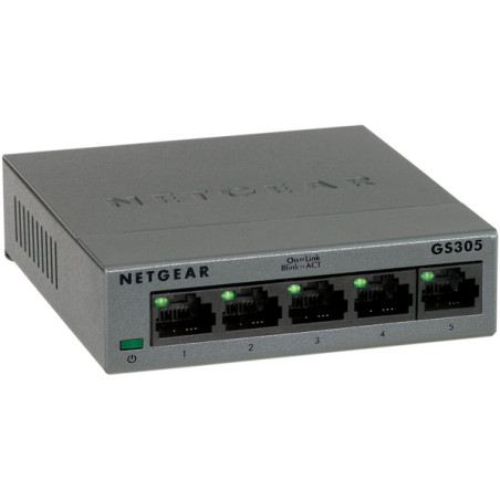 NETGEAR 5PT GE UNMANAGED SW METAL LP, GS305