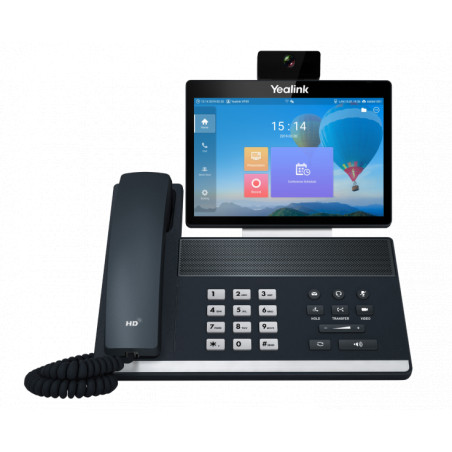 Yealink VP59 IP tel., 8'' bar. LCD, 27 prog. hr., GigE, VCS