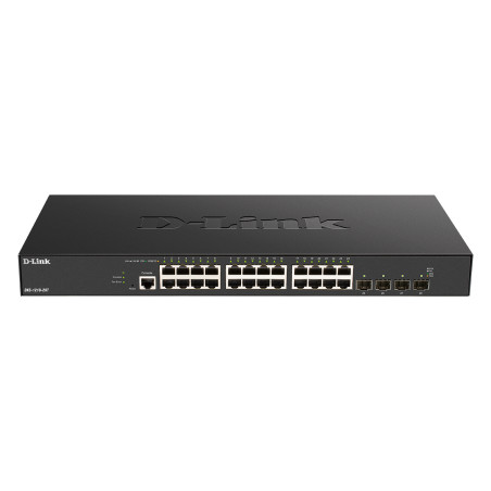 D-Link DXS-1210-28T 24 x 10 G Base-T portov + 4 x 10 G/25 G SFP28 portov Smart Managed Switch