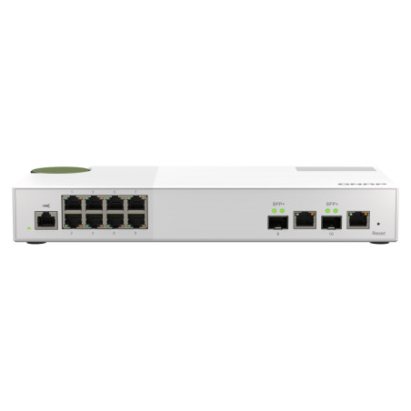 QNAP riadený switch QSW-M2108-2C (8x 2,5GbE RJ45 a 2x kombinované 10GbE SFP+ / RJ-45)