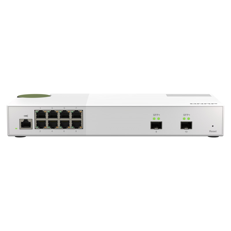 QNAP riadený switch QSW-M2108-2S (8x 2,5GbE RJ45 a 2x 10GbE SFP+)