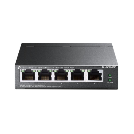 TP-Link TL-SF1005P 5x10/100 (4xPOE) 67W Desktop Steel CCTV Switch