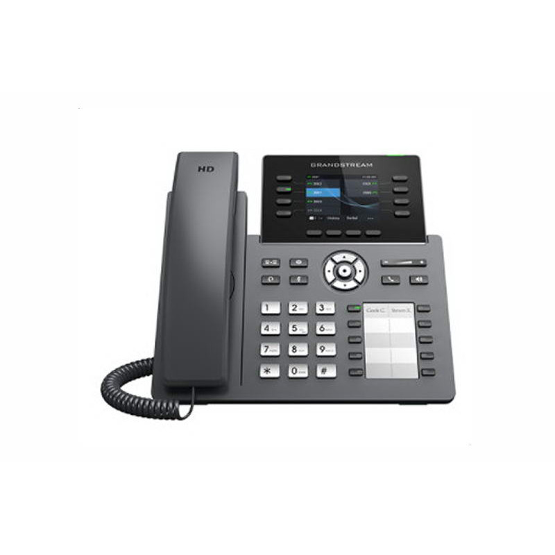 Grandstream GRP2634 SIP telefón, 2.8'' TFT bar. displej, 4 SIP účty, 10 pr. hr., 2x10/100Mb, WiFi, BT
