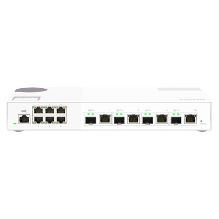 QNAP riadený switch QSW-M2106-4C (6x 2,5GbE RJ45 a 4x kombinované 10GbE SFP+ / 10GbE RJ-45)