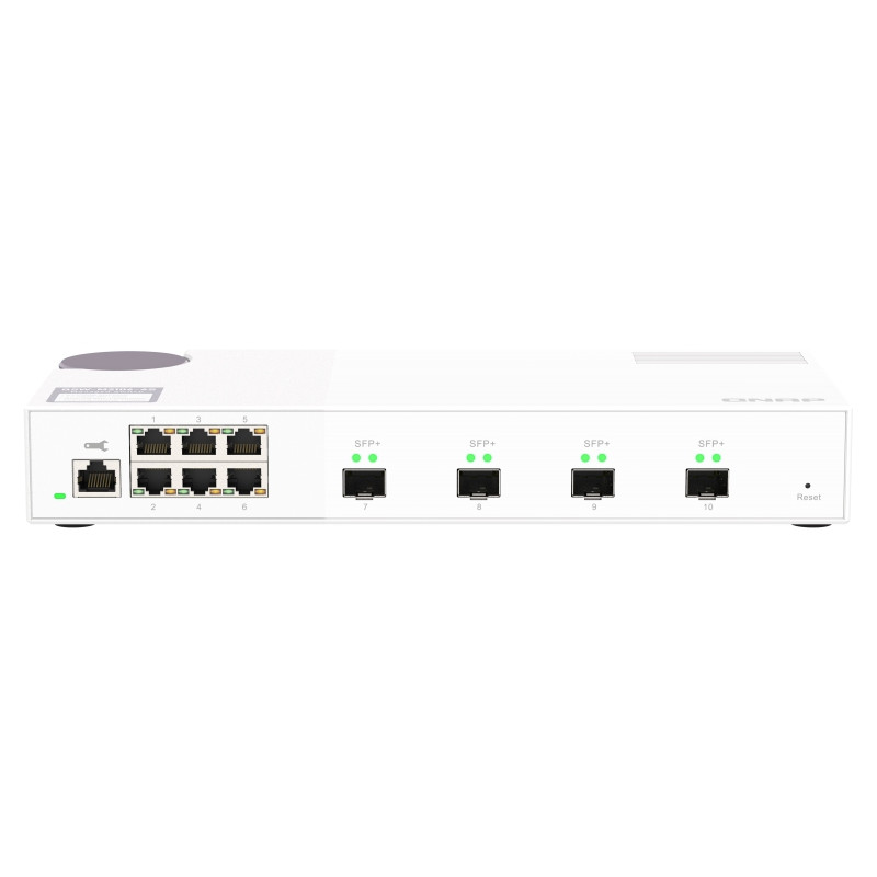QNAP riadený switch QSW-M2106-4S (6x 2,5GbE RJ45 a 4x 10GbE SFP+)