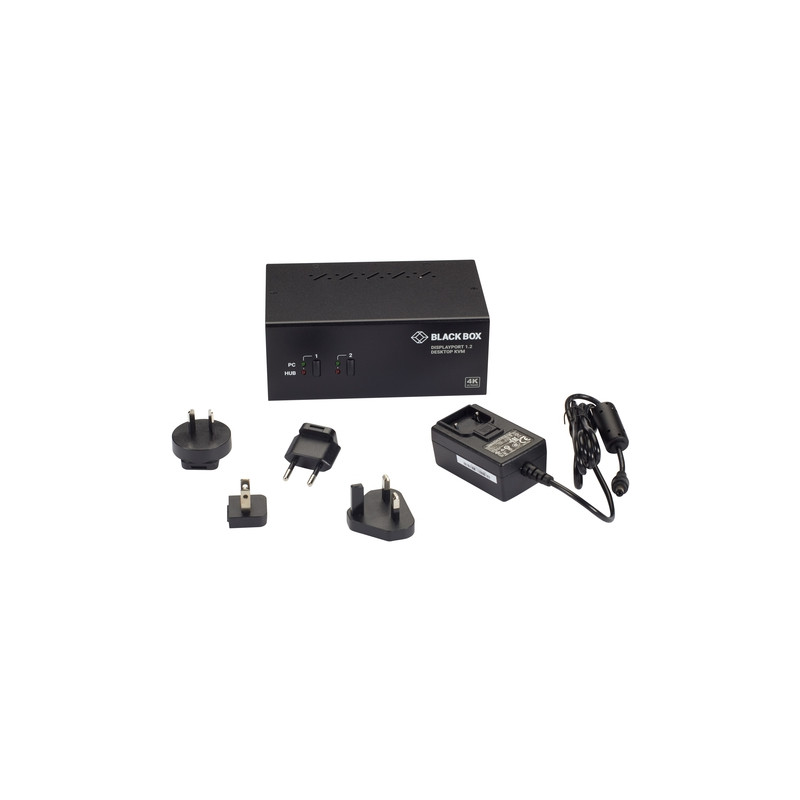 BlackBox KVM Switch - Dual-Monitor, DisplayPort 1.2,4 K/60Hz