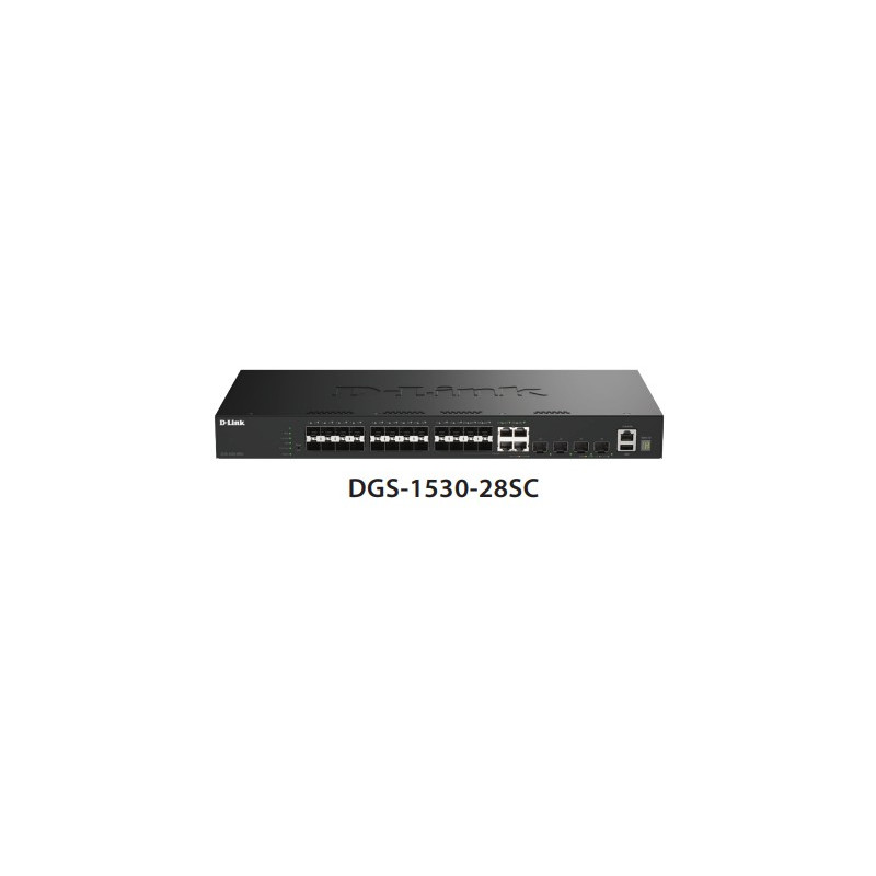 D-Link DGS-1530-28SC/E 20 Porty 1G SFP + 4 Porty GE Combo + 4 Porty 10G SFP+ Smart Managed Switch