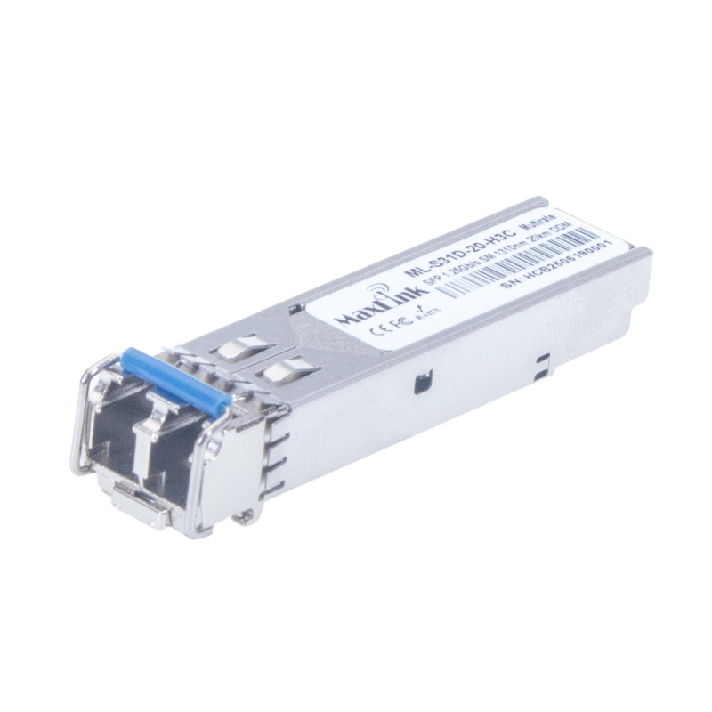 MaxLink 1.25G SFP optický modul HP, SM, 1310nm, 3km, 2x LC konektor, DDM, H3C kompatibilný