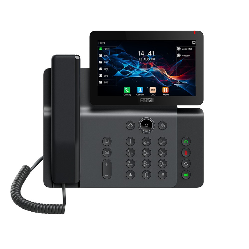 Fanvil V66 SIP telefón, 7'' bar.disp., WiFi, BT, dual Gbit, PoE, H.264