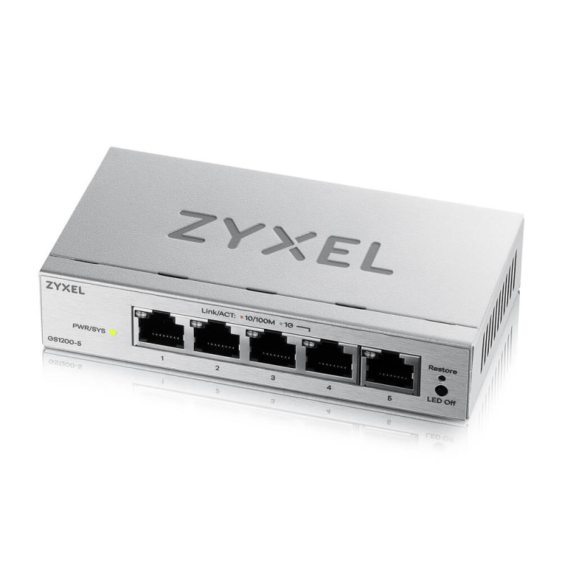 ZYXEL GS1200-5V3, 5 Port Gigabit webmanaged Switch