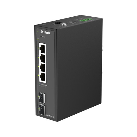 D-Link DIS-210G-06 6-port Gigabit Industrial Smart Managed Switch with 2 x SFP Ports