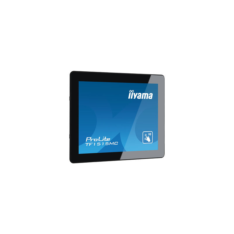 15'' iiyama TF1515MC-B2: TN, XGA, capacitive, 10P, 350cd/m2, VGA, DP, HDMI, čierny