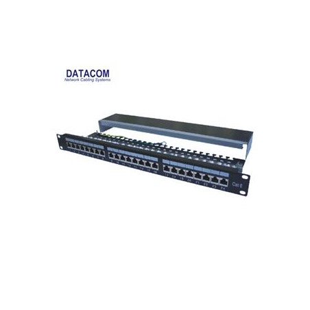 DATACOM Patch panel 24p.CAT6 1U 3x8 LSA, STP 19'' čierny s vyviazaním