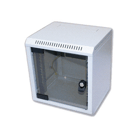 10'' rack jednodielny 9U/260 TRITON šedý dvere sklo