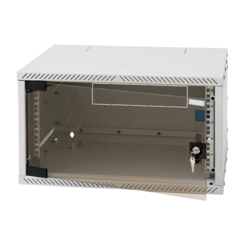 19''rozvádzač jednodielny 9U/400mm FLAT-PACK skl.dv.