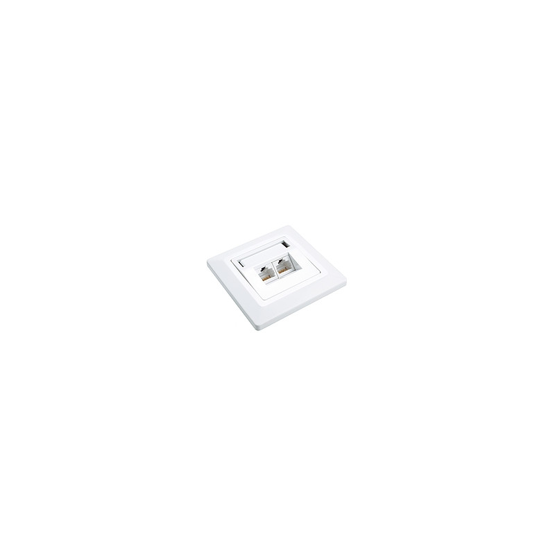 Zásuvka Solarix CAT6 UTP 2 x RJ45 pod omietku biela