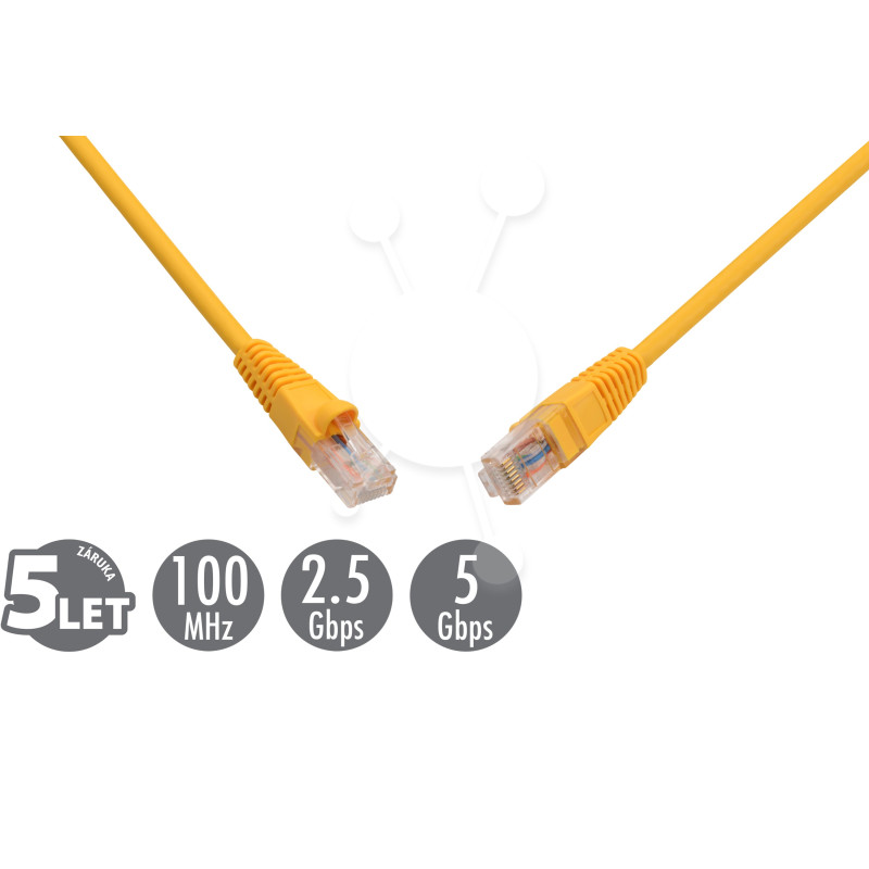 SOLARIX patch kábel CAT5E UTP PVC 2m žltý