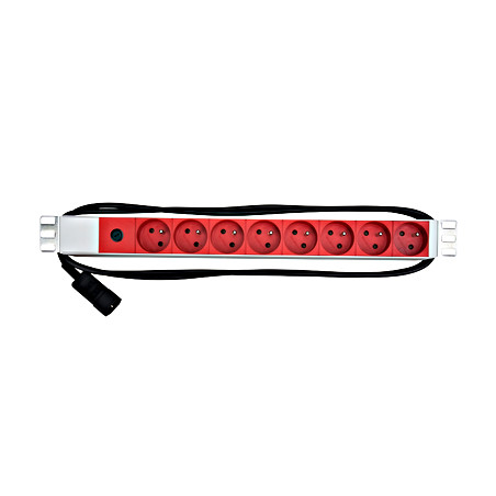 Napájací panel PDU 19'',8xČSN,1xC14,10A,1U,kábel 2m