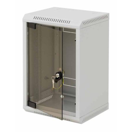 10'' rack jednodielny 9U/260 TRITON sivý plech.dvere