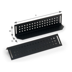 Nosné lyžiny pre rack hl.700mm (L-480mm)-pár čierne