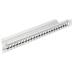19'' patchpanel pre 24 modulu SFA/SFB, neosadený, 1U, RAL 7035