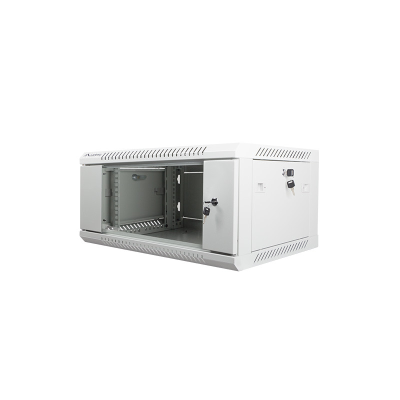 Nástenný rack 19'' 4U 600X450mm šedý flat pack