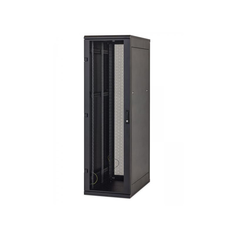 Stojanový rozvádzač 15U (š) 600x (h) 800, sklenené dvere, čierny