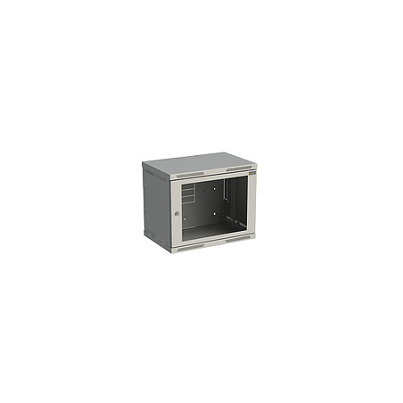 Rozvádzač nástenný SENSA 9U 400mm, dvere sklo, RAL 7035, SENSA-9U-64-11-G