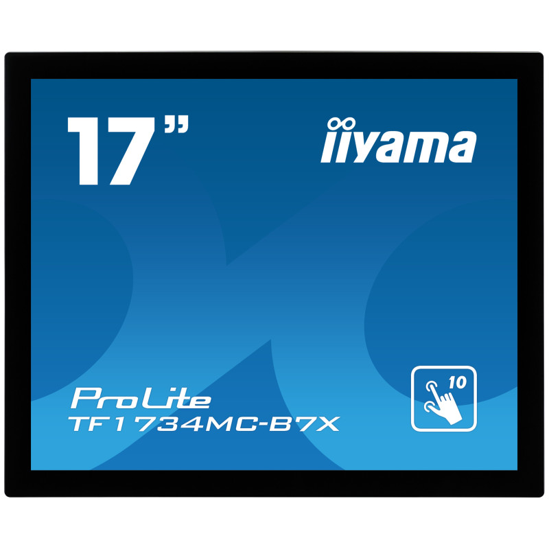 17'' iiyama TF1734MC-B7X: TN, 1280x1024, capacitive, 10P, 350cd/m2, VGA, DP, HDMI, IP65, čierny